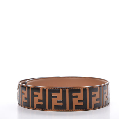 Fendi Calfskin FF 1974 Embossed Strap You Tobacco Black 2 of 5