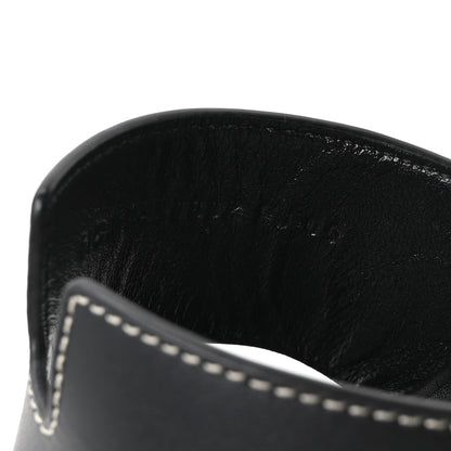 Hermes Calfskin Helia Sandals 38 Black 9 of 10
