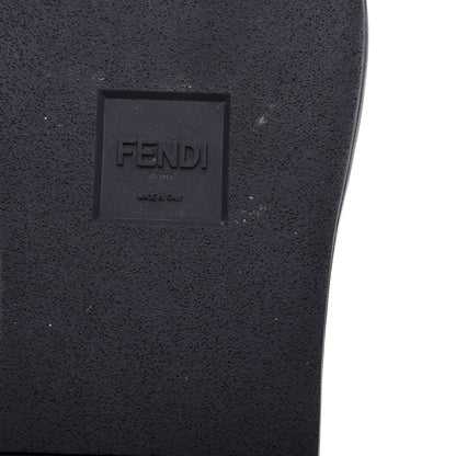 Fendi X FILA Glazed Fabric Calfskin FF 1974 Mania Mens Slide Sandals 7 Mogano Panna Blueberry Caipiroska 9 of 14