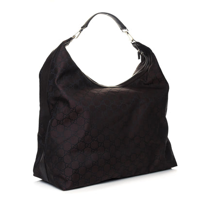 Gucci Nylon Monogram Extra Large Hobo Dark Brown 3 of 15