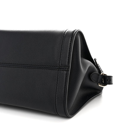 Alexander McQueen Pebbled Calfskin Small Skull Padlock Zip Around Tote Navy 10 of 10