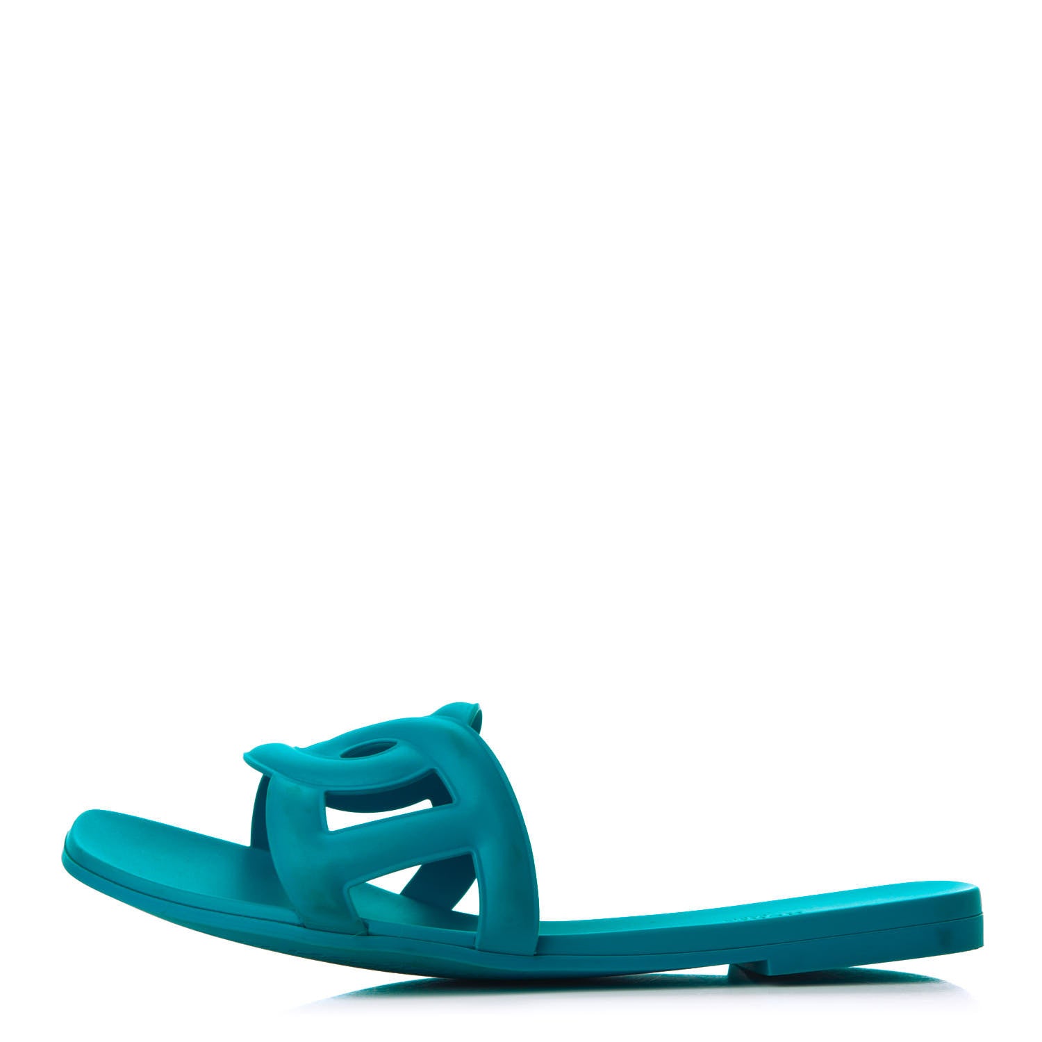 Hermes Rubber Aloha Sandals 39 Bleu Vif 1 of 11