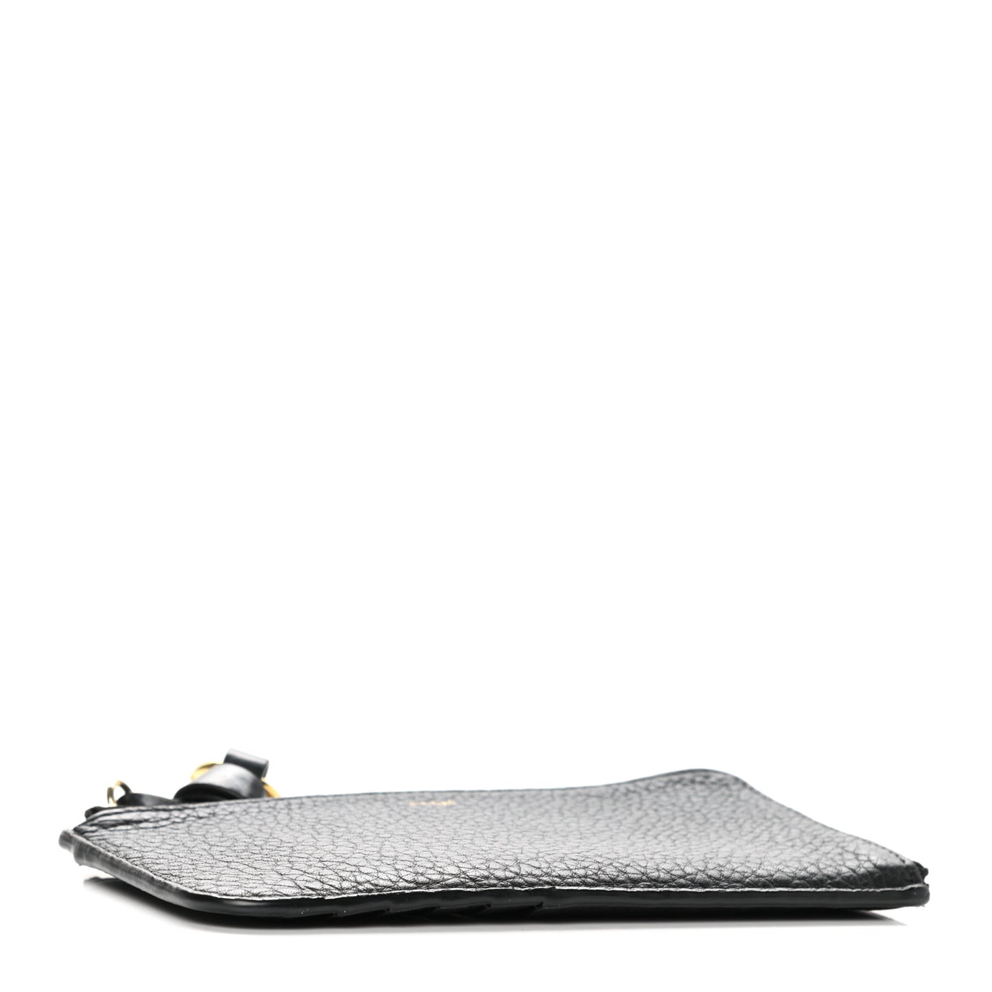 Calfskin Alphabet Purse Wallet Black