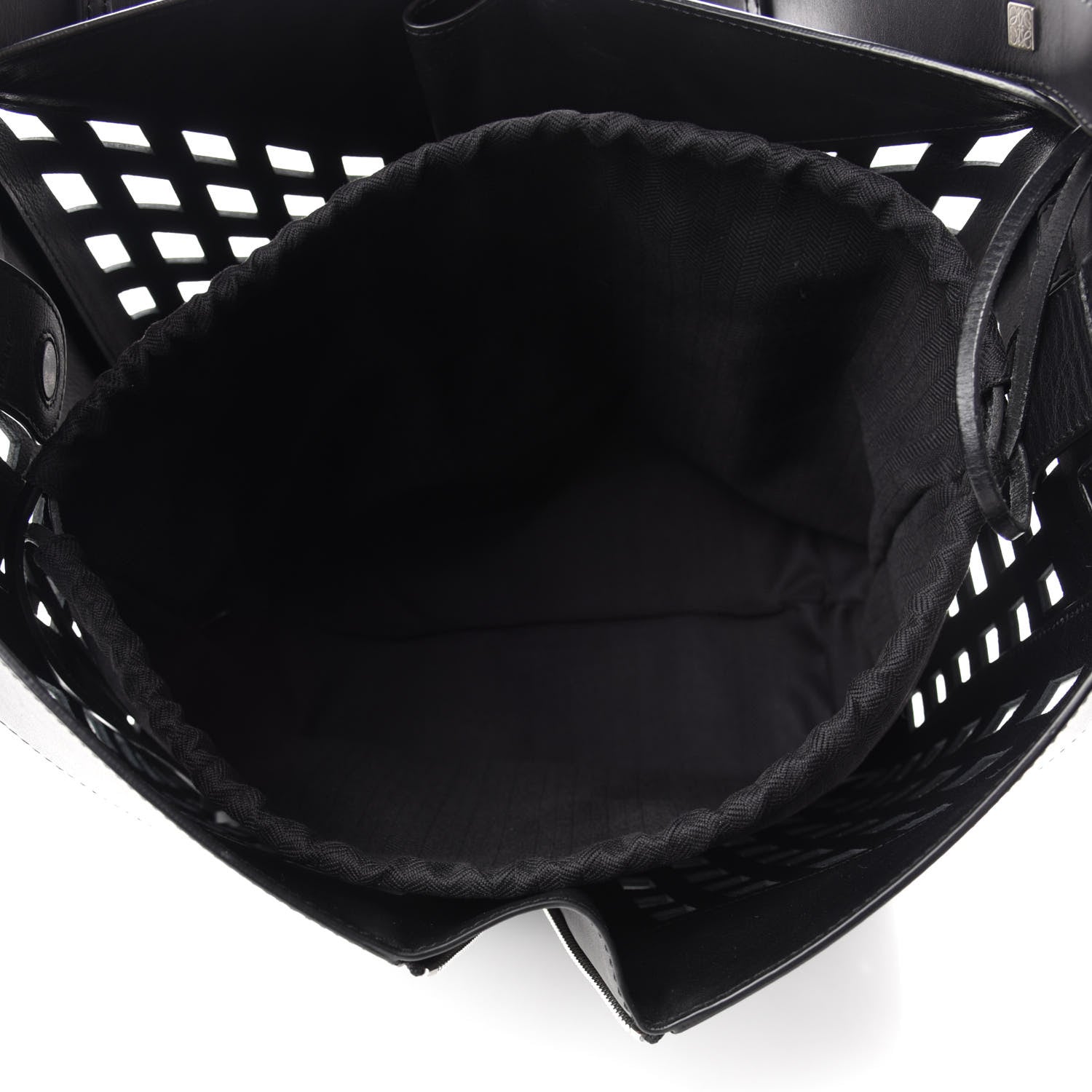 Loewe Calfskin Medium Tulip Hammock Shoulder Bag Black 5 of 11