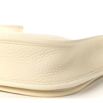 Hermes Taurillon Clemence Evelyne 23 Poche III Cream 10 of 11