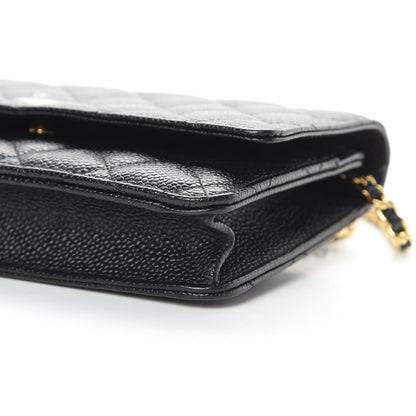 Chanel Caviar Quilted Wallet On Chain WOC Black 11 of 13