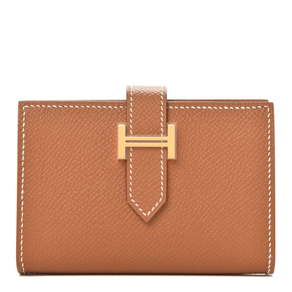 Hermes Epsom Mini Bearn Wallet Gold 1 of 8
