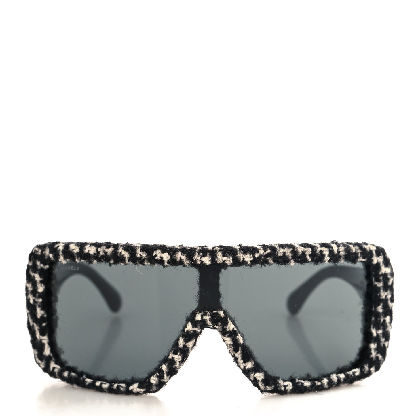 Tweed Shield Sunglasses 71367 Black Red