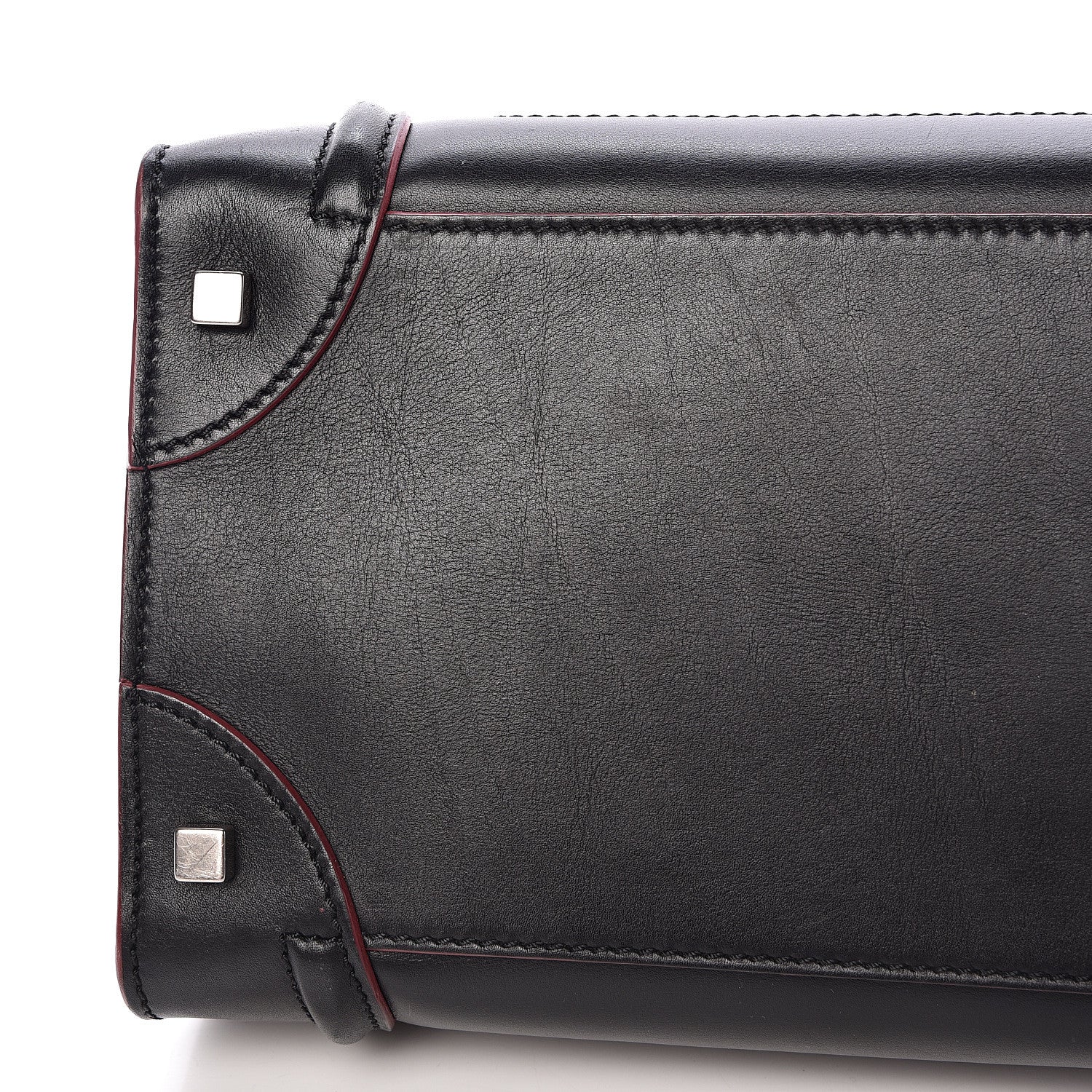 Celine Smooth Calfskin Mini Luggage Black Pink Trim 14 of 23