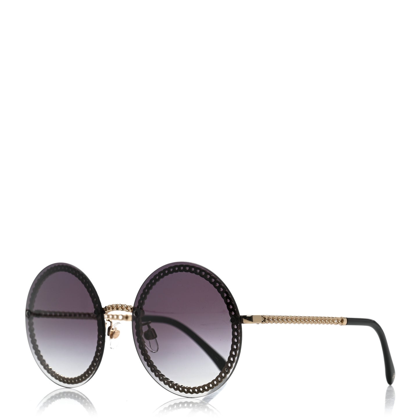 Round Chain Sunglasses 4245 Gold