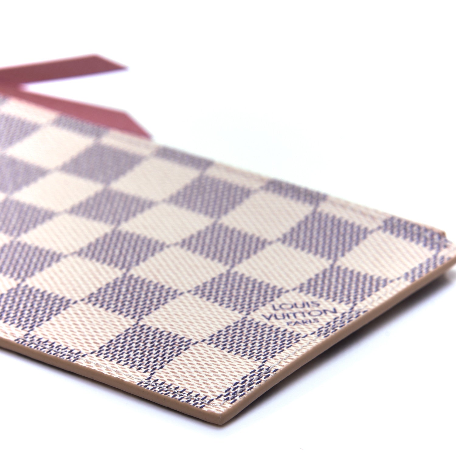 Louis Vuitton Damier Azur Felicie Chain Wallet Zippered Insert Rose Ballerine 7 of 9