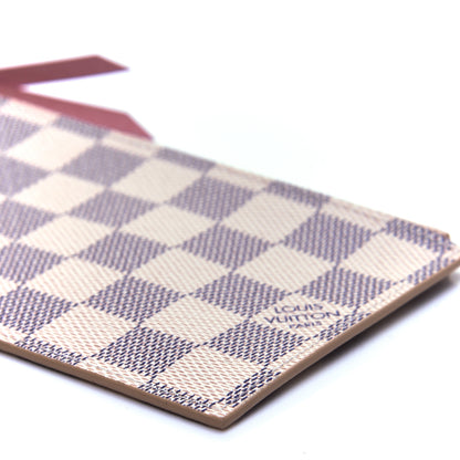 Louis Vuitton Damier Azur Felicie Chain Wallet Zippered Insert Rose Ballerine 7 of 9
