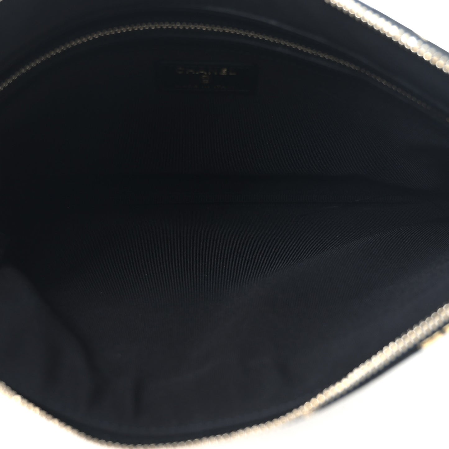 Calfskin Crocodile Embossed Graffiti 2.55 Medium Cocodile Reissue Cosmetic Case Black Gold