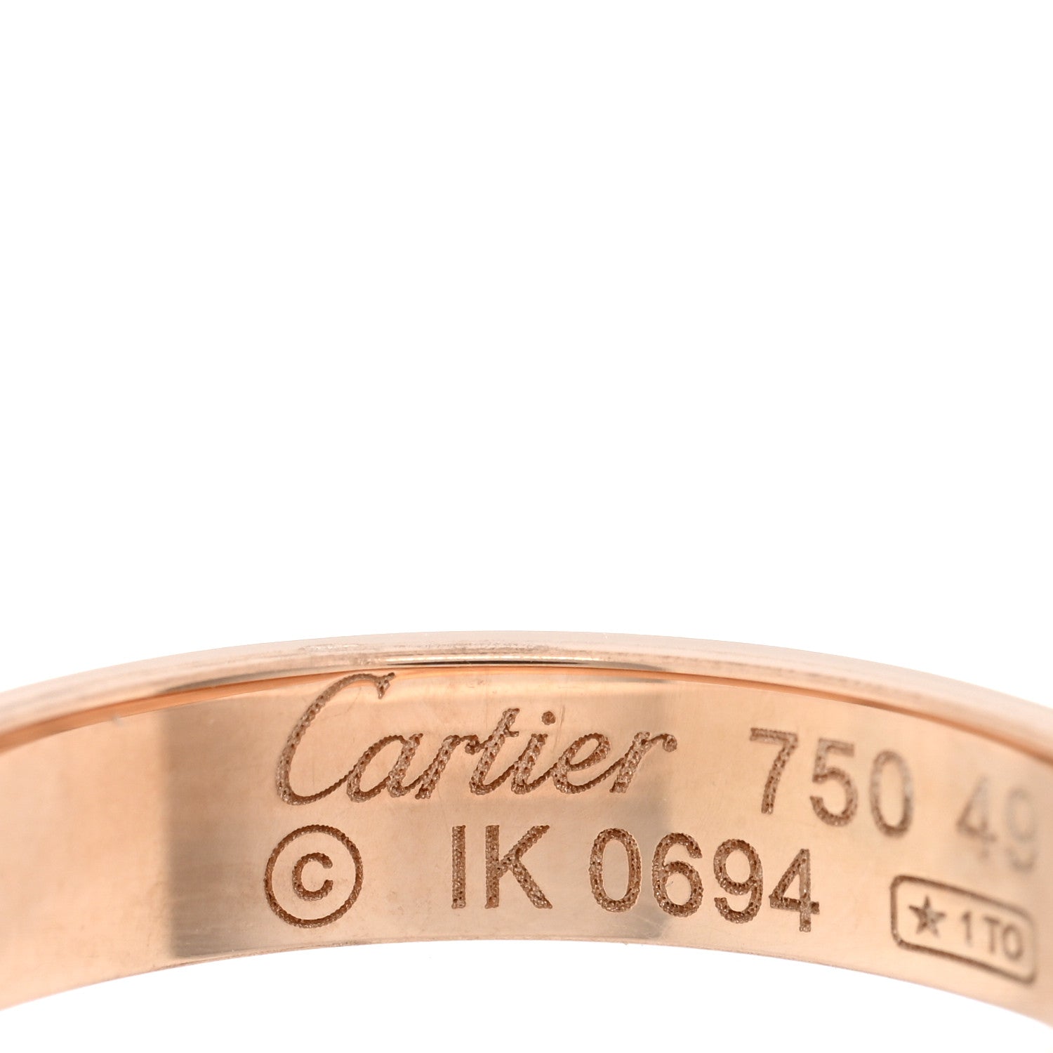 Cartier 18K Pink Gold 3.5mm LOVE Wedding Band Ring 49 4.75 4 of 4