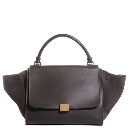 Celine Smooth Calfskin Suede Medium Trapeze Grey 1 of 8