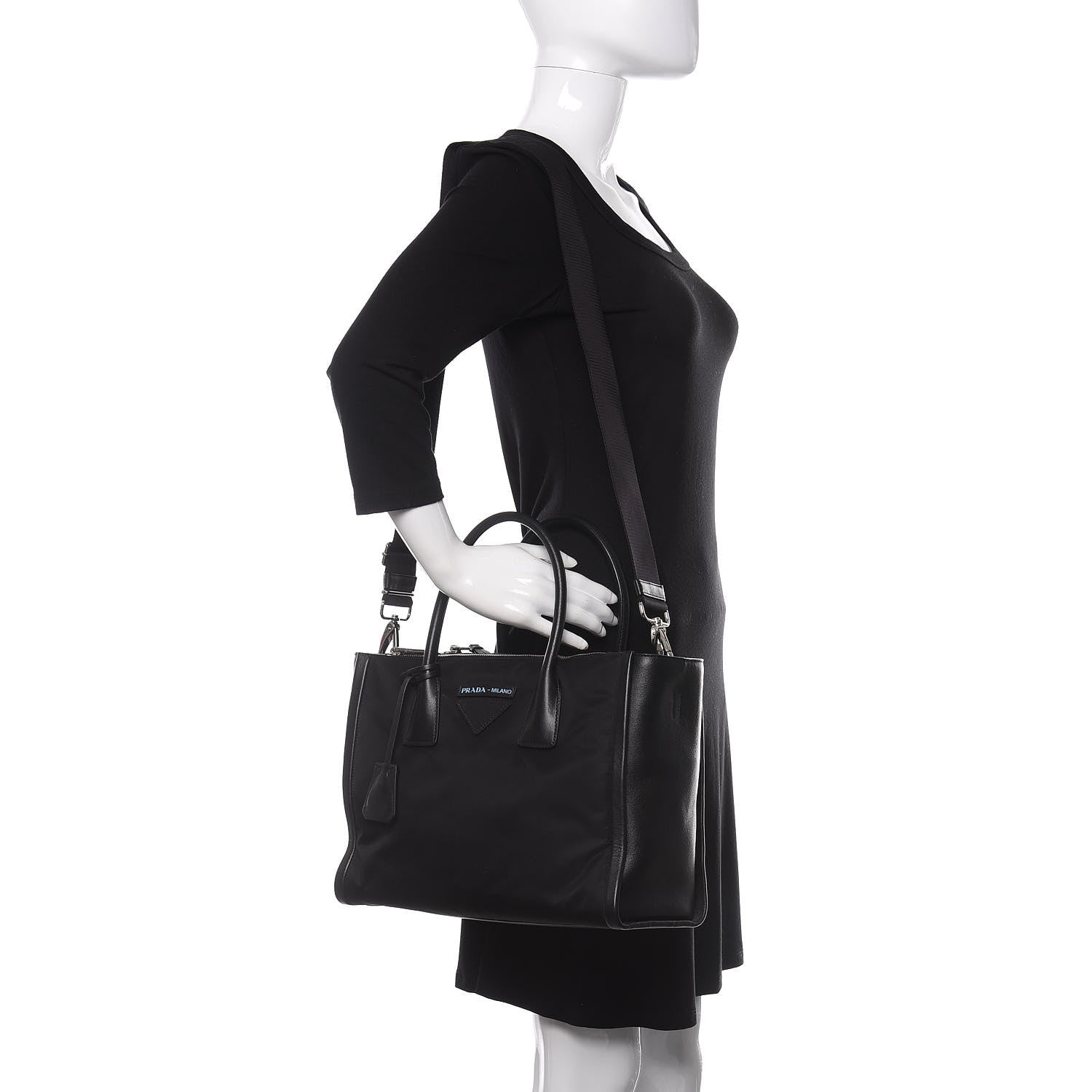 Prada Nylon Grace Lux Concept Tote Black 2 of 9