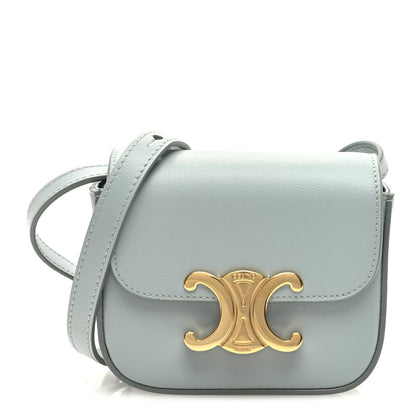 Celine Shiny Calfskin Mini Triomphe Soft Blue 1 of 9