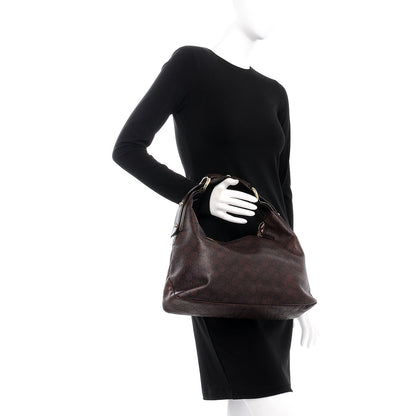 Gucci Guccissima Medium Horsebit Chain Hobo Dark Brown 2 of 11