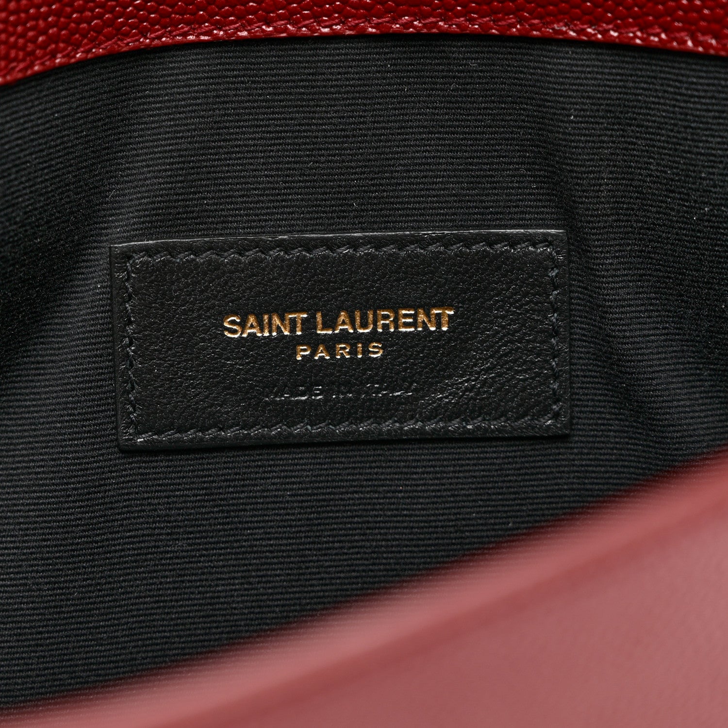 Saint Laurent Grain De Poudre Uptown Pouch Red 7 of 7