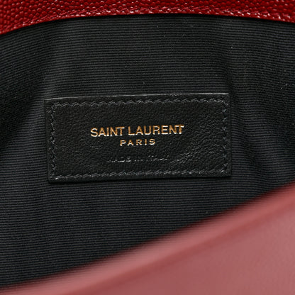 Saint Laurent Grain De Poudre Uptown Pouch Red 7 of 7
