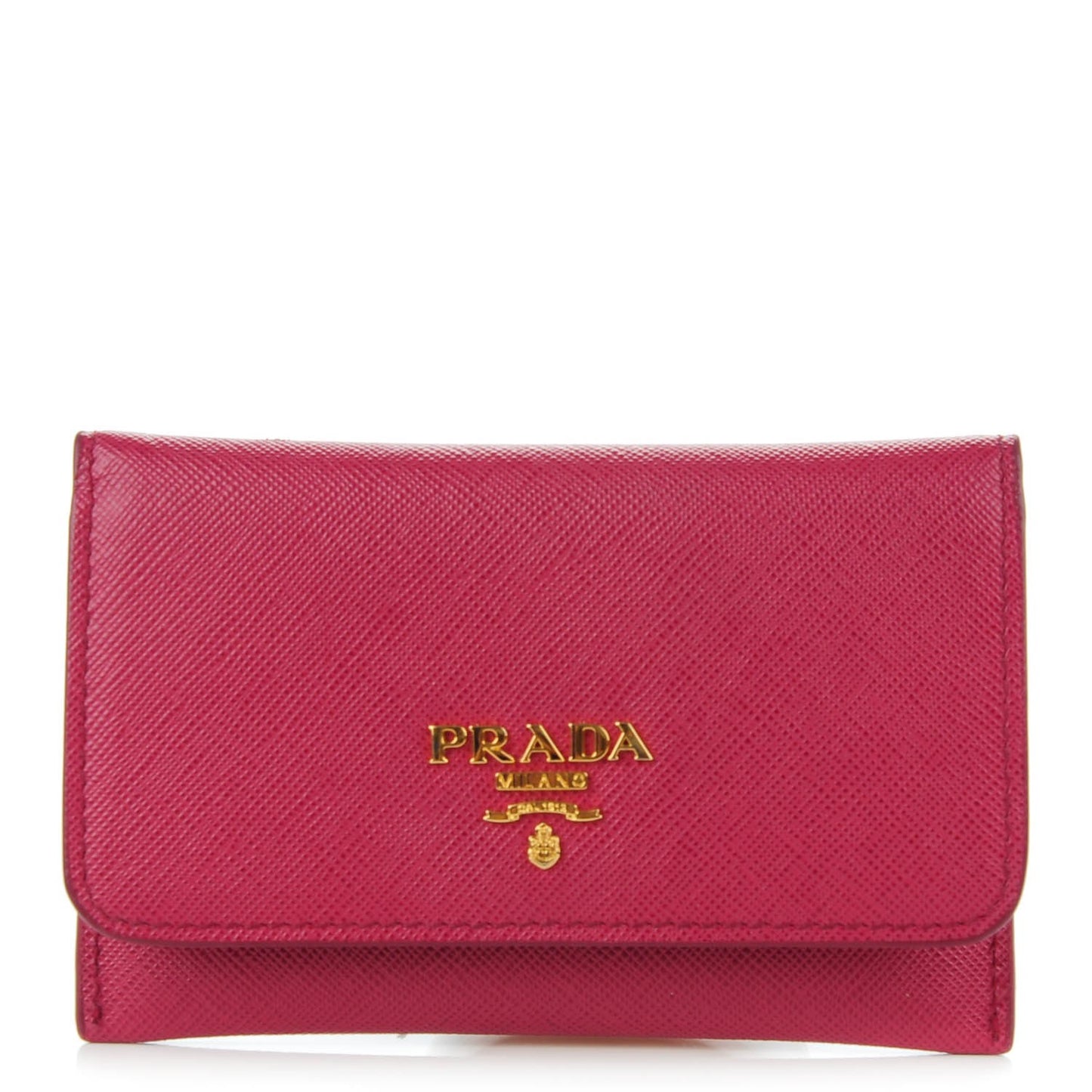 Saffiano Metal Flap Card Holder Ibisco