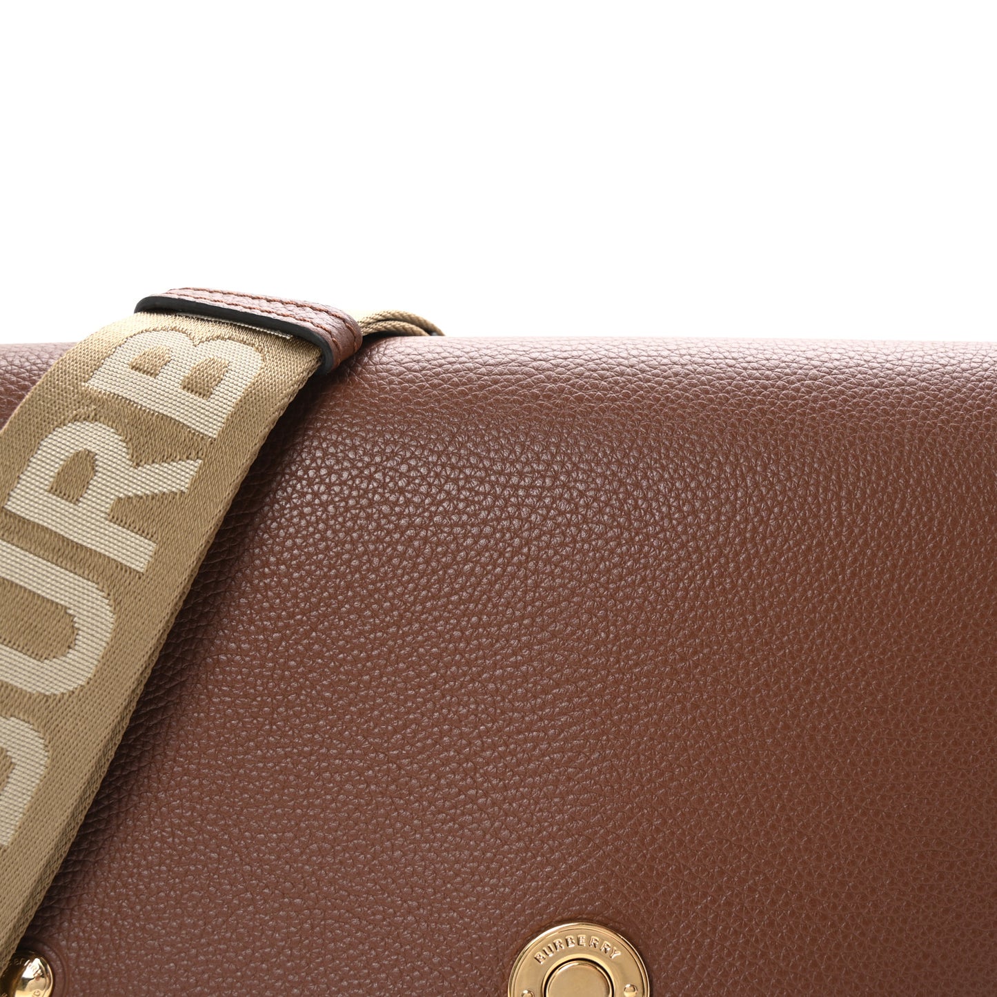 Calfskin Vintage Check Note Crossbody Bag Tan