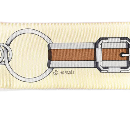 Hermes Silk Grand Tralala Twilly Rose Poudre Jaune 3 of 4