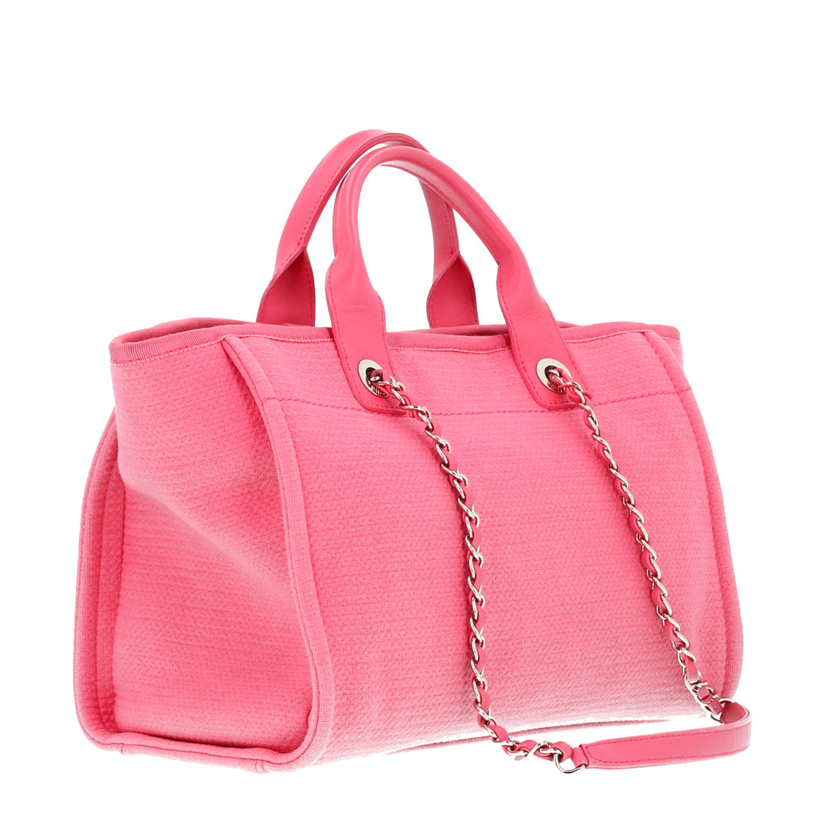 Chanel Mixed Fibers Small Deauville Tote Pink 4 of 11