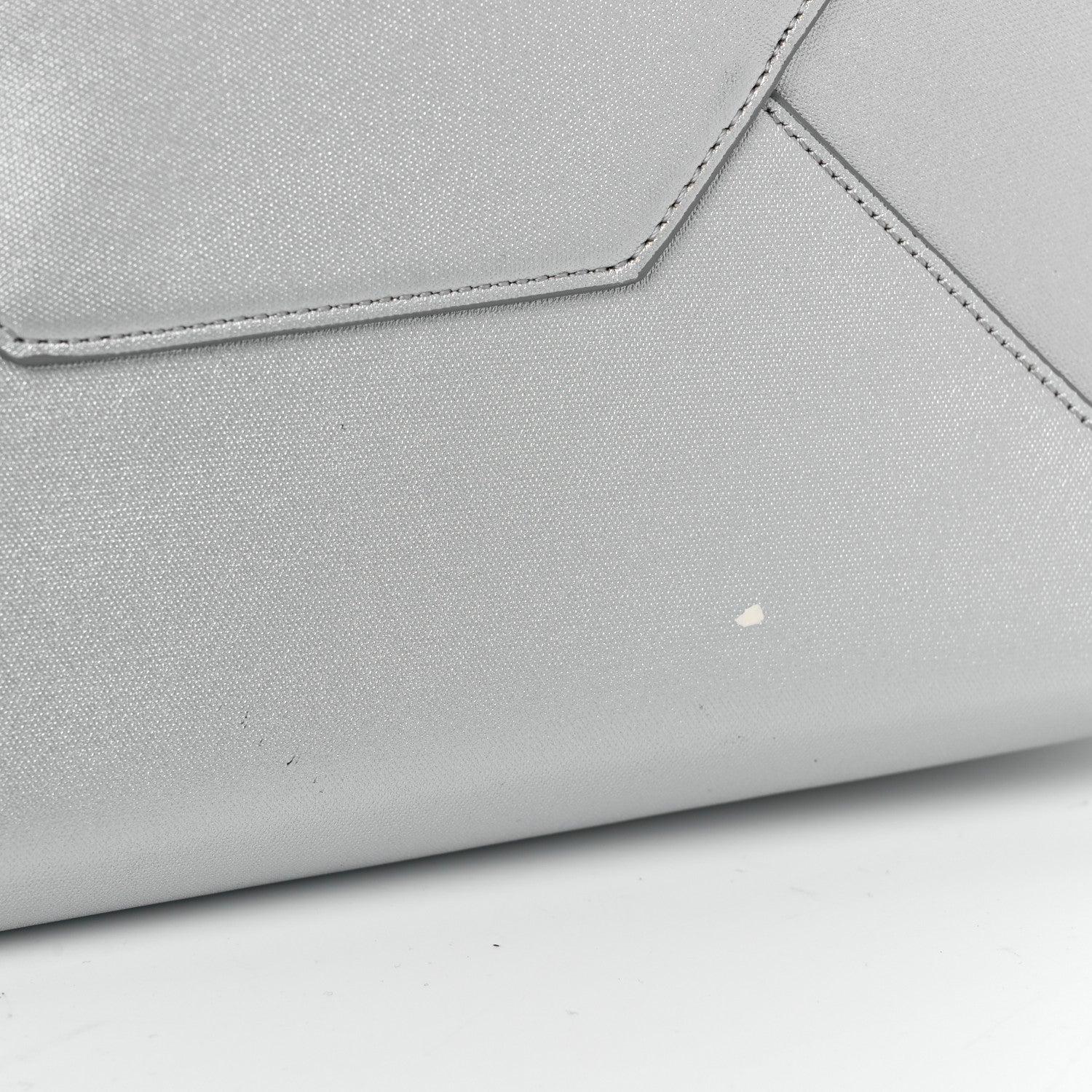 Celine Metallic Grained Calfskin Horizontal Cabas Phantom Silver 10 of 10