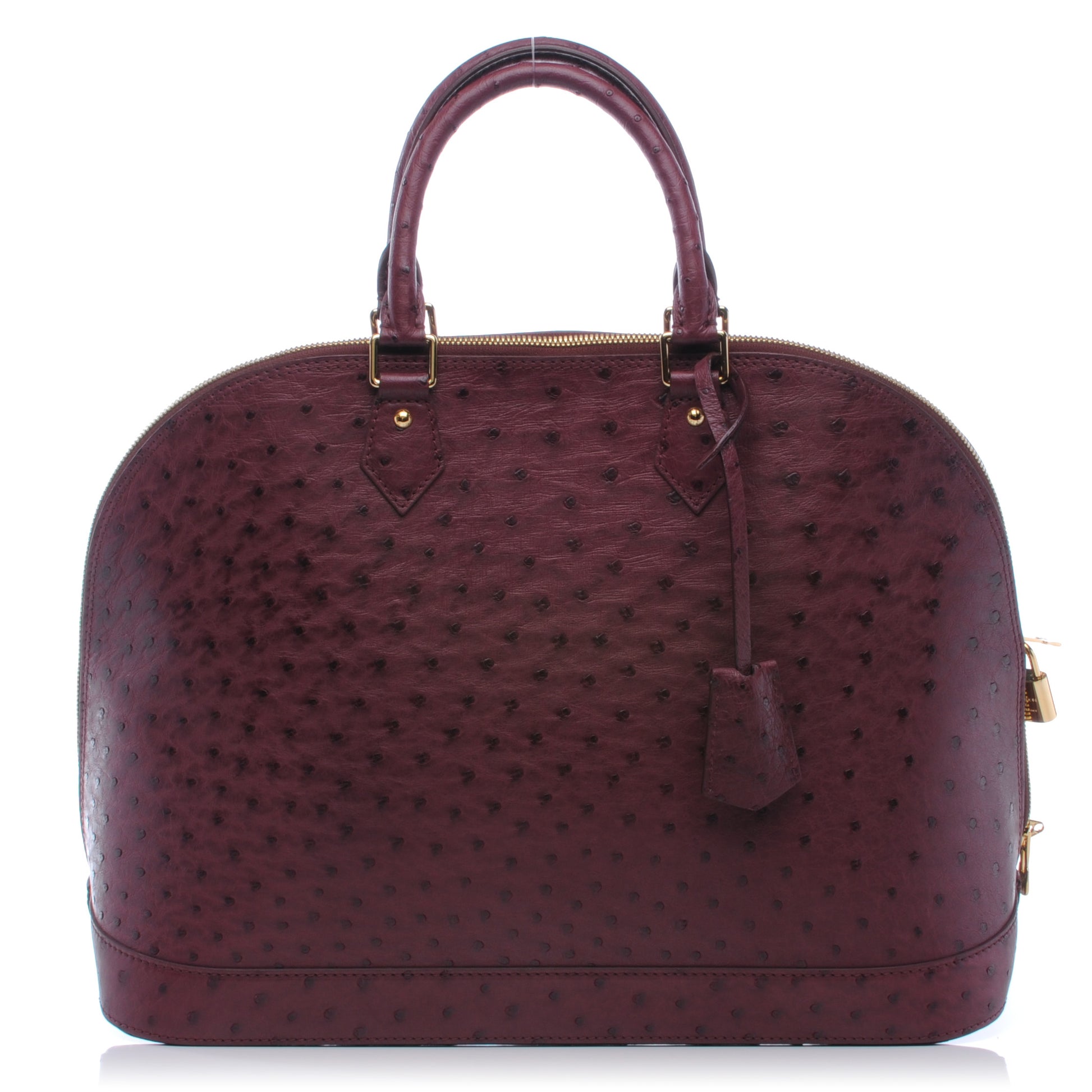 Louis Vuitton Ostrich Alma MM Prune 1 of 7