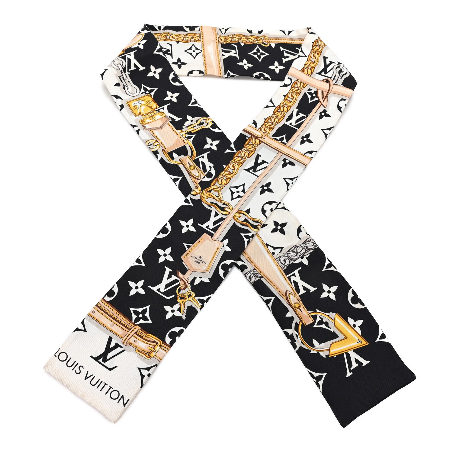 Louis Vuitton Silk Monogram Confidential Bandeau Black 1 of 3