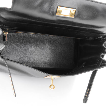 Hermes Box Kelly Retourne 28 Black 7 of 21