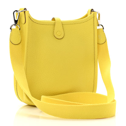 Hermes Taurillon Clemence Evelyne TPM Lime 3 of 10