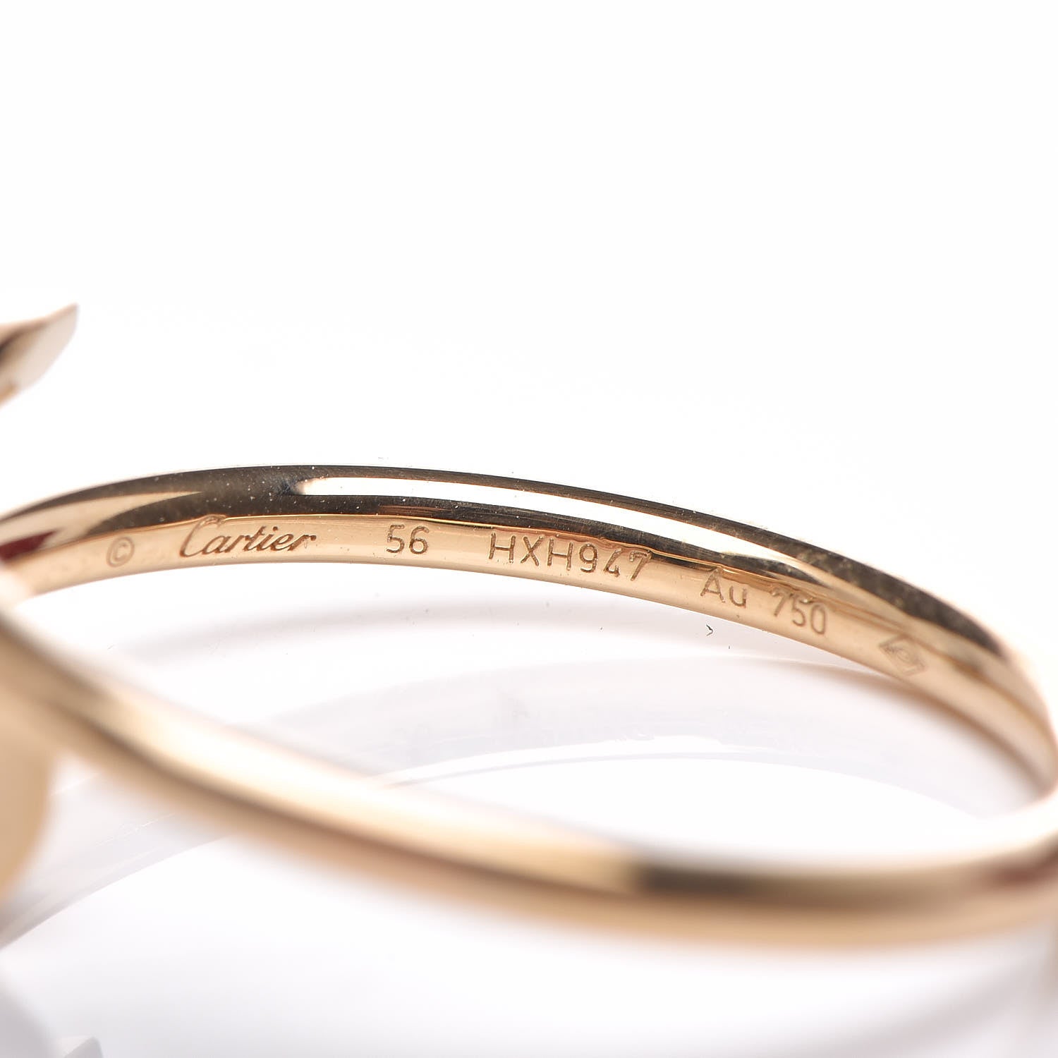 Cartier 18K Yellow Gold Small Juste Un Clou Ring 56 7.5 4 of 5
