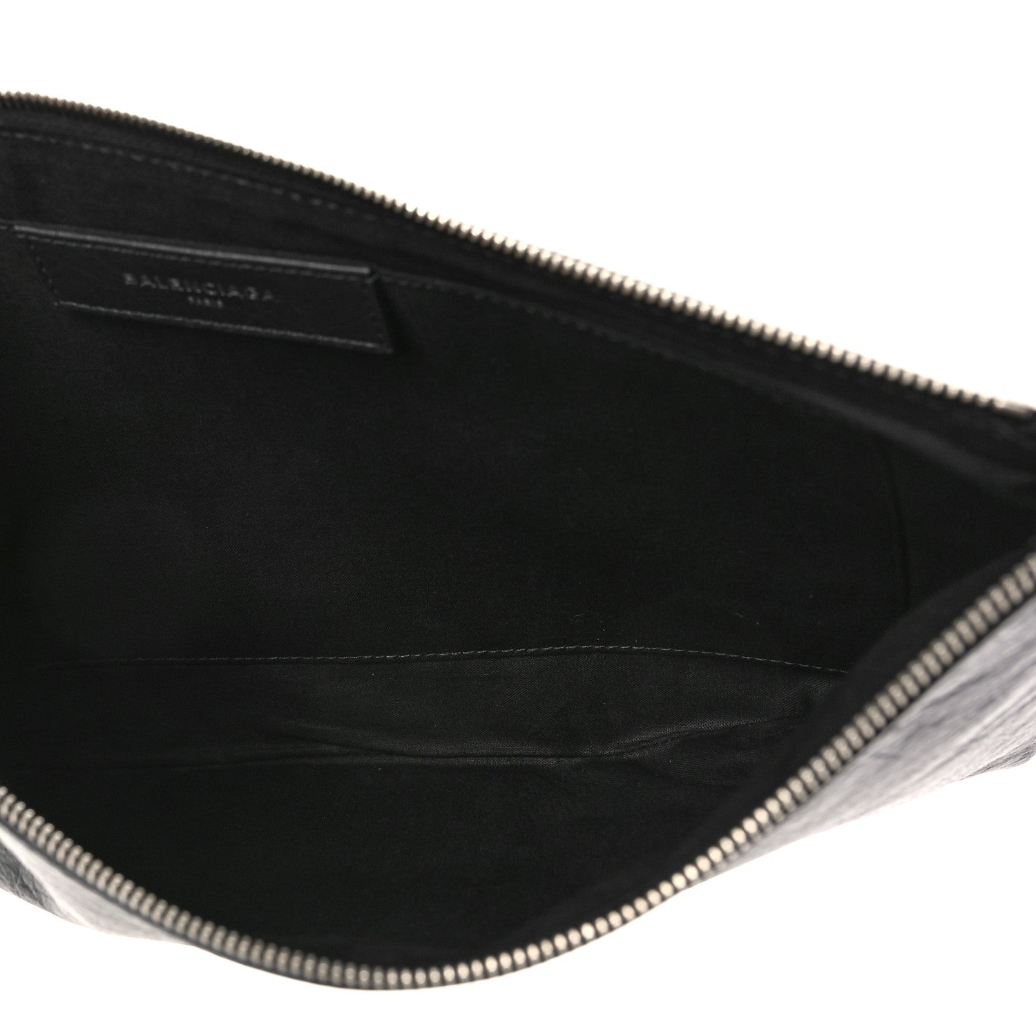 Balenciaga Calfskin Allover Logo Pouch Black 5 of 8