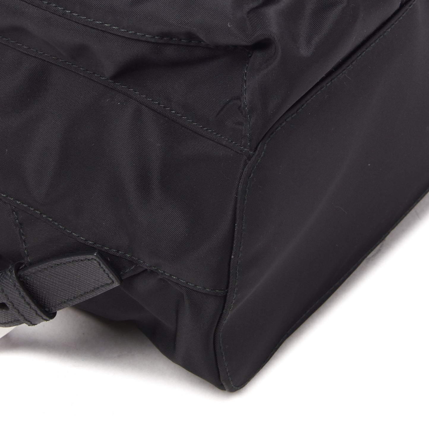 Tessuto Nylon Saffiano Small Backpack Black