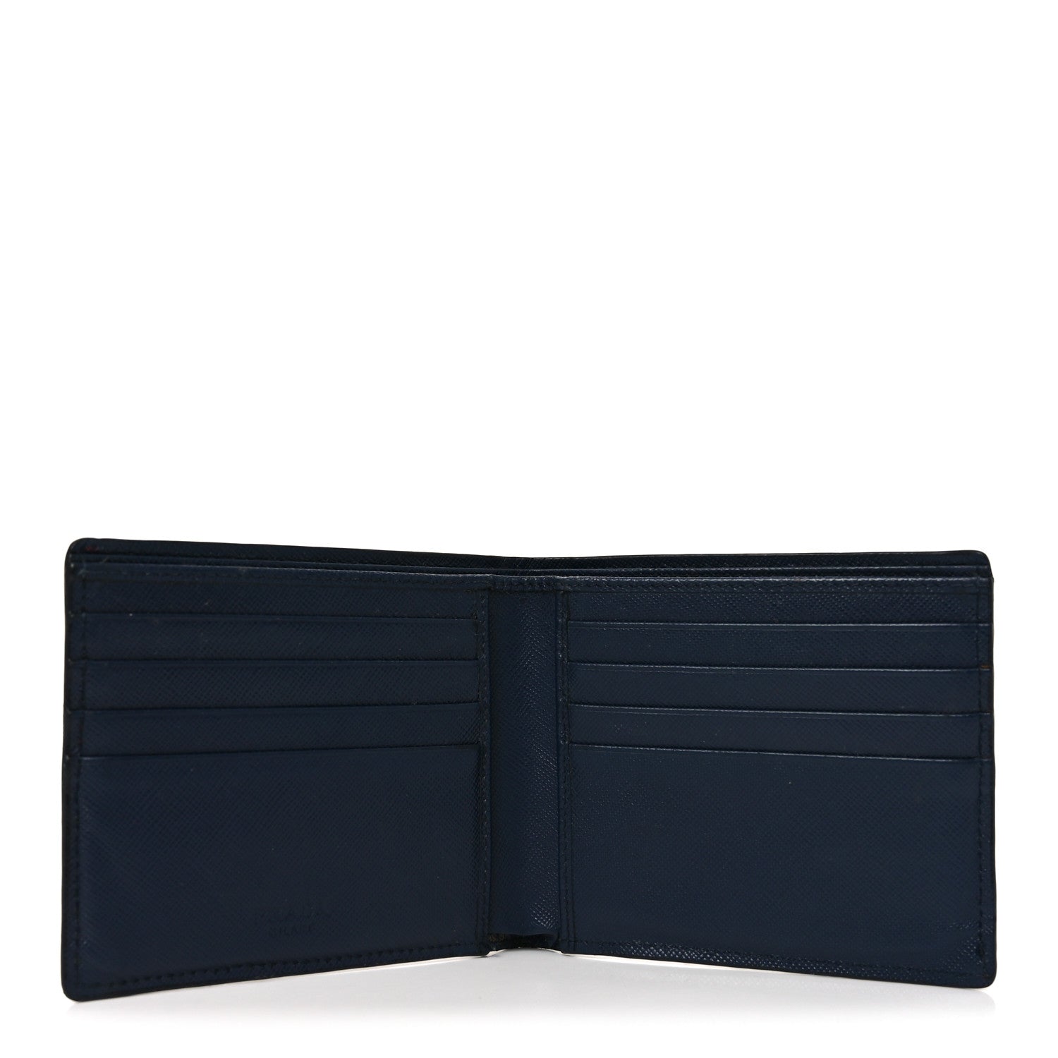 Prada Saffiano Bi-Fold Wallet Baltico Fuoco 5 of 7
