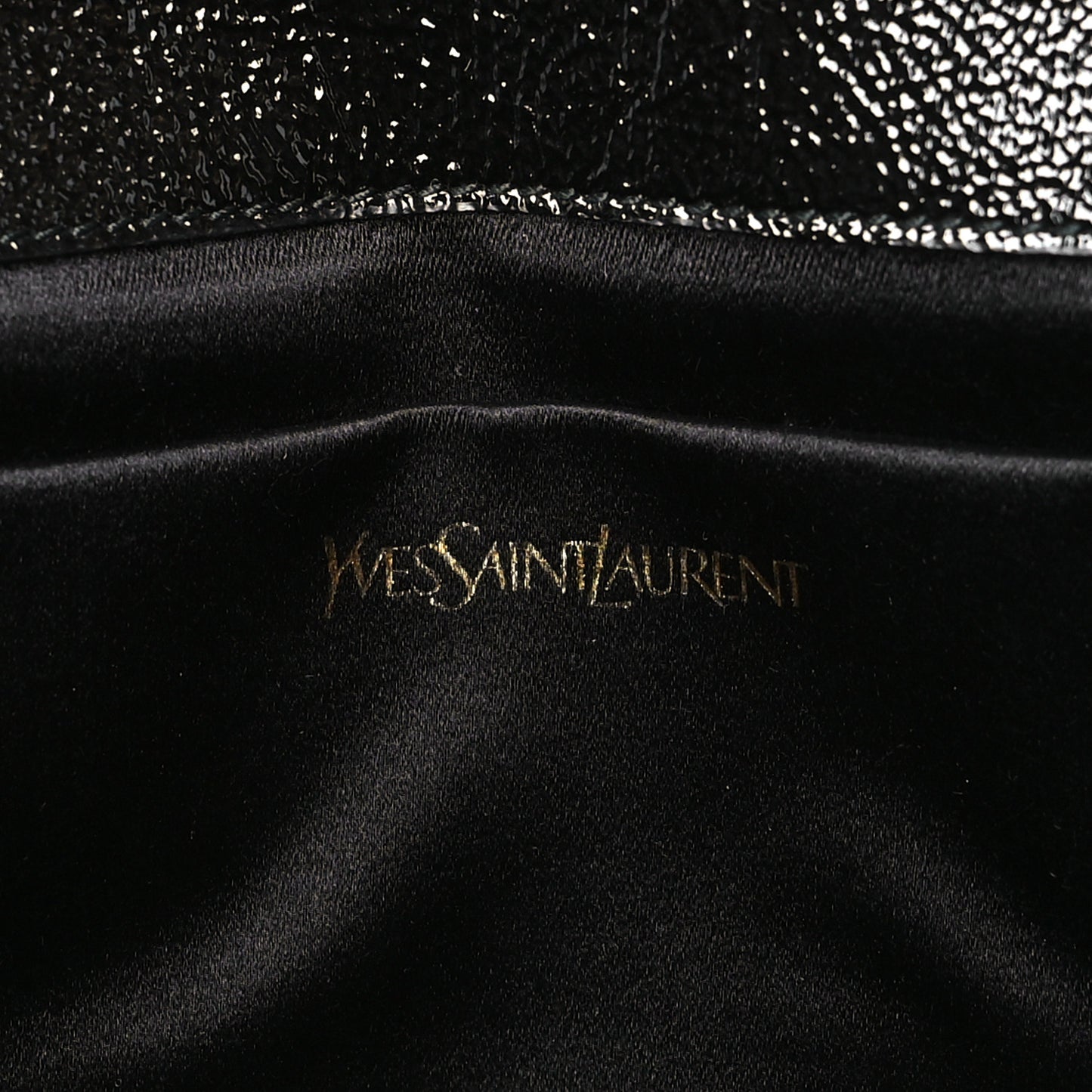 Textured Patent Monogram Small Belle De Jour Clutch Black