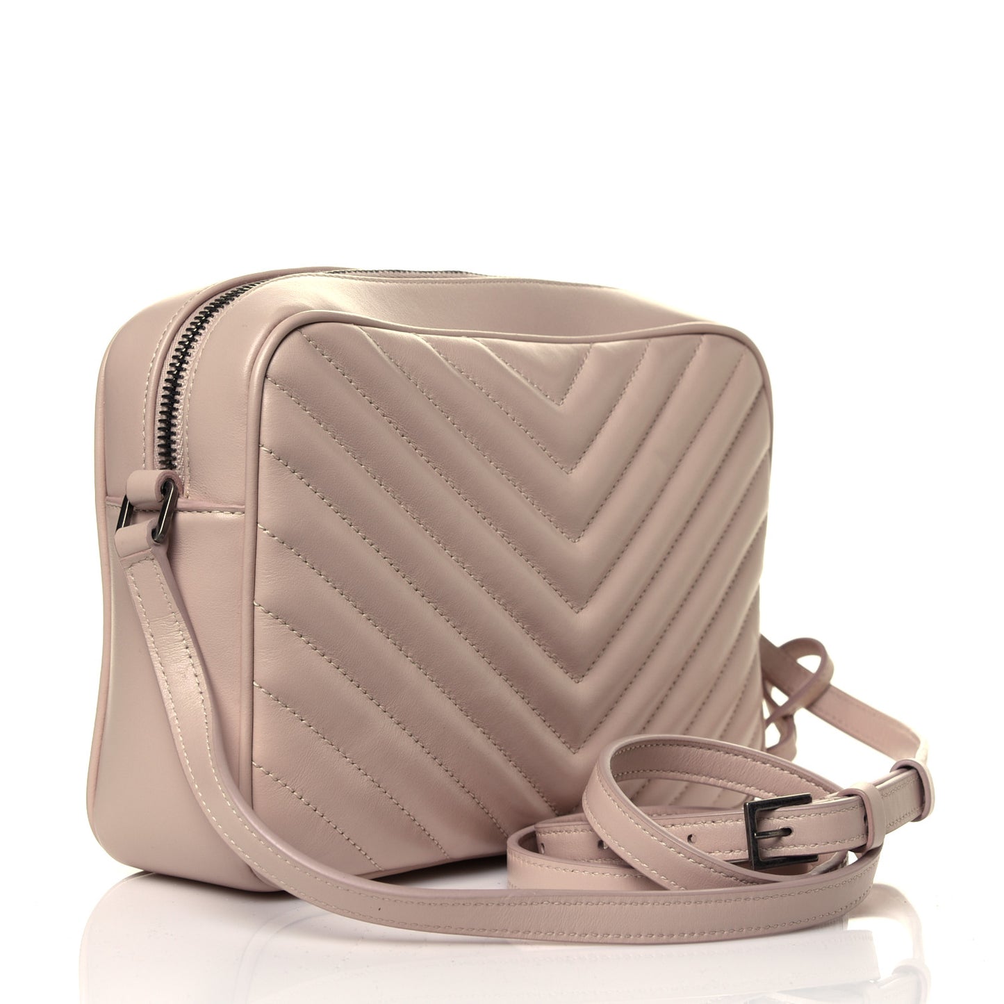 Calfskin Matelasse Monogram Lou Camera Bag Nude Powder