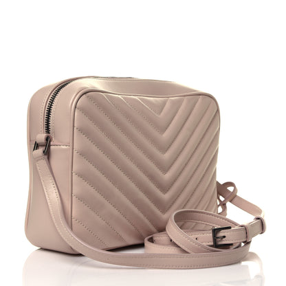 Saint Laurent Calfskin Matelasse Monogram Lou Camera Bag Nude Powder 2 of 9