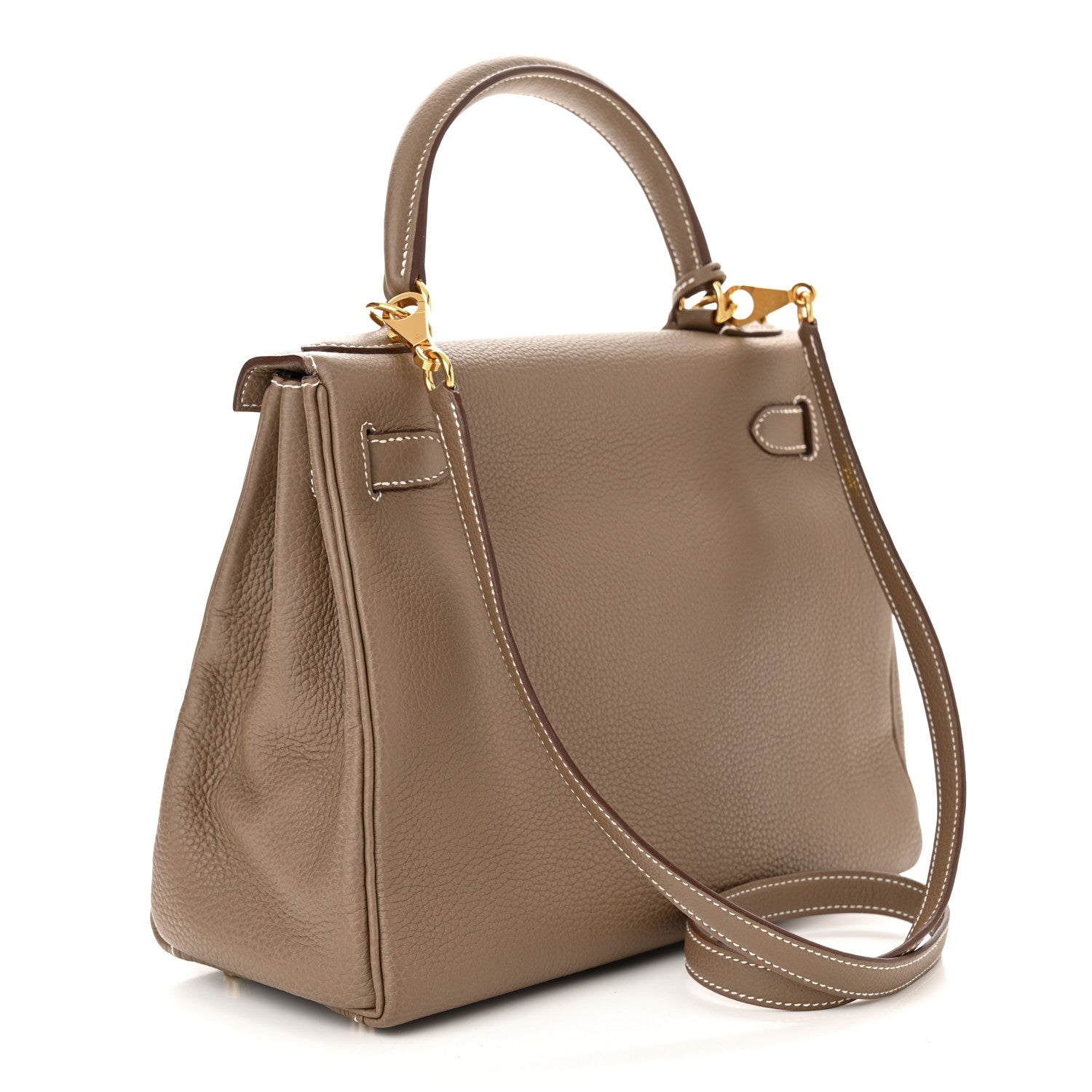 Hermes Togo Kelly Retourne 28 Etoupe 3 of 11