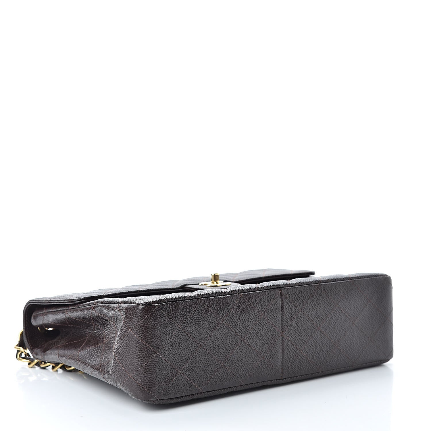 Chanel Caviar Quilted Jumbo Single Flap Brown 4 of 12