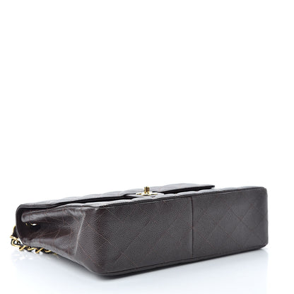 Chanel Caviar Quilted Jumbo Single Flap Brown 4 of 12