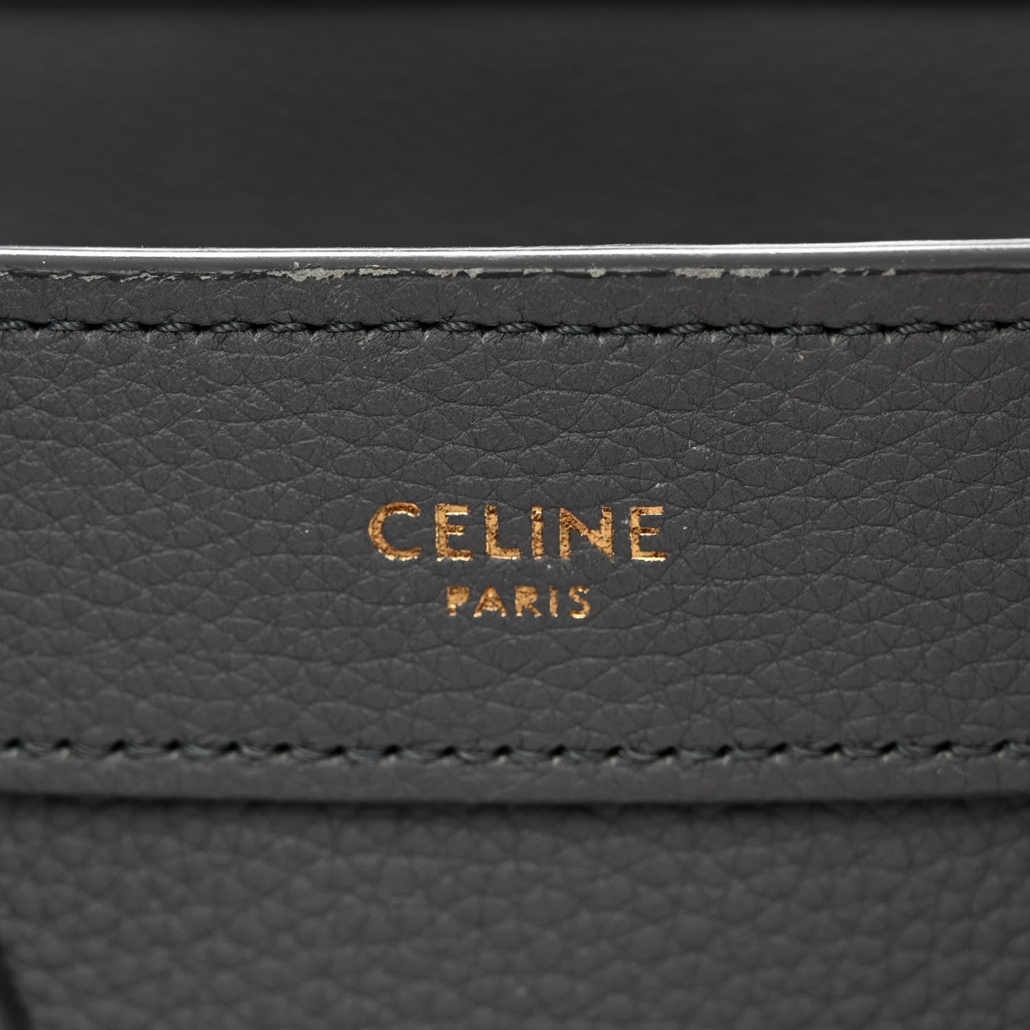 Celine Baby Drummed Calfskin Nano Luggage Kohl 6 of 11