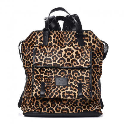 Christian Louboutin Pony Hair Calfskin Syd Backpack Leopard Black 1 of 9