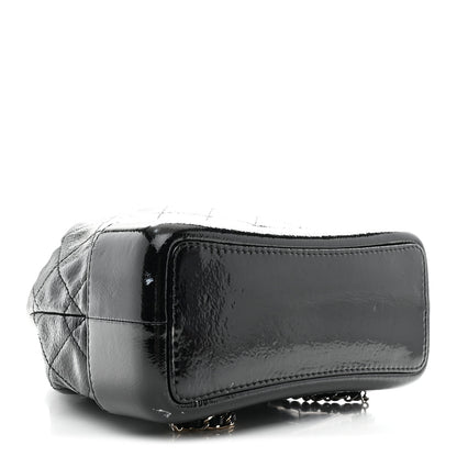 Chanel Patent Goatskin Quilted Small Gabrielle Backpack Black 4 of 13