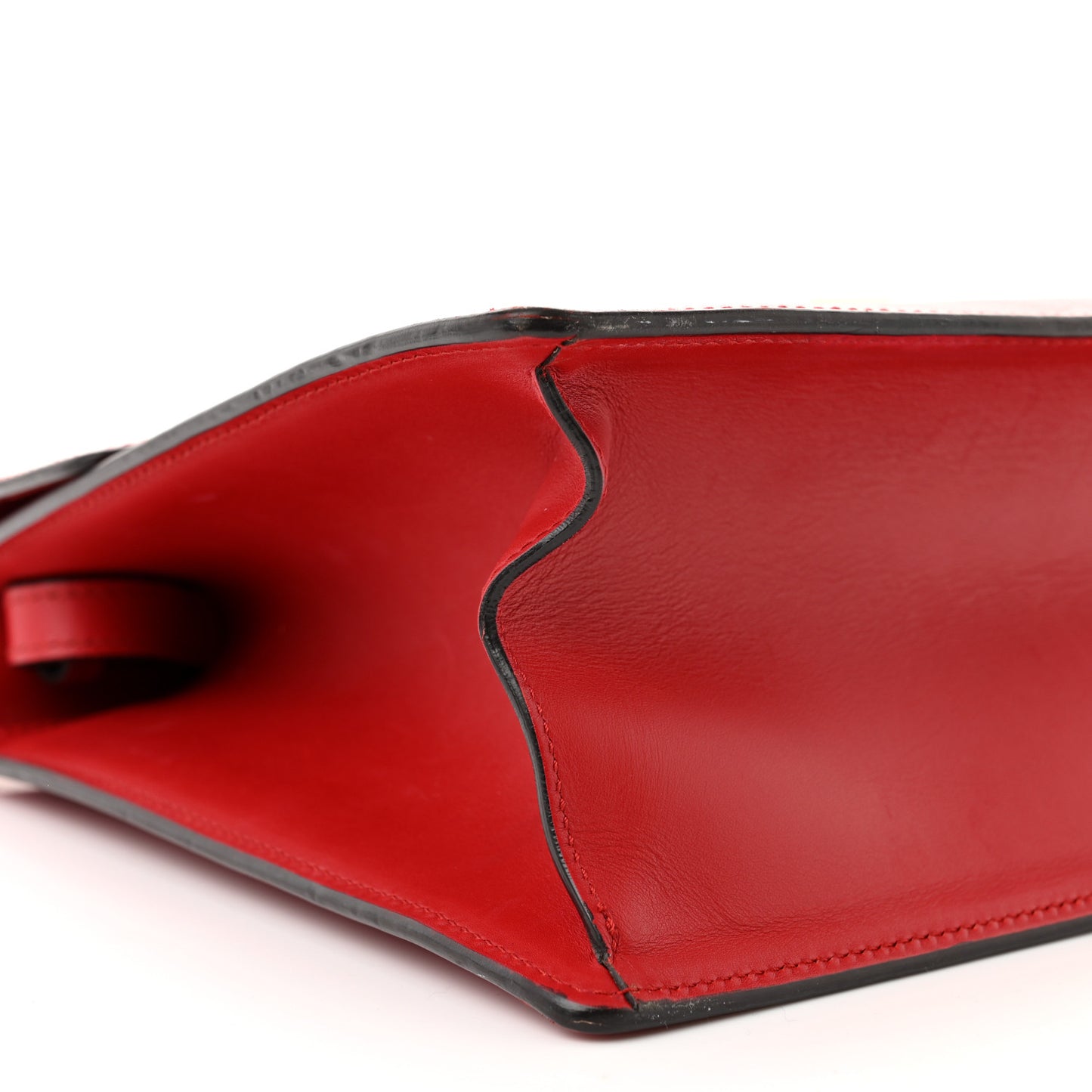 Calfskin Medium Sylvie Top Handle Bag Hibiscus Red