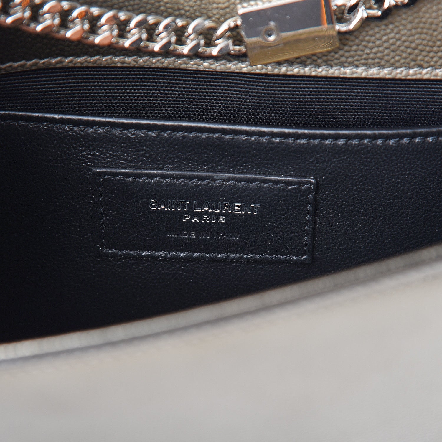 Saint Laurent Grain De Poudre Small Monogram Kate Satchel Gold 5 of 8