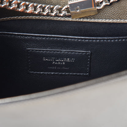 Saint Laurent Grain De Poudre Small Monogram Kate Satchel Gold 5 of 8