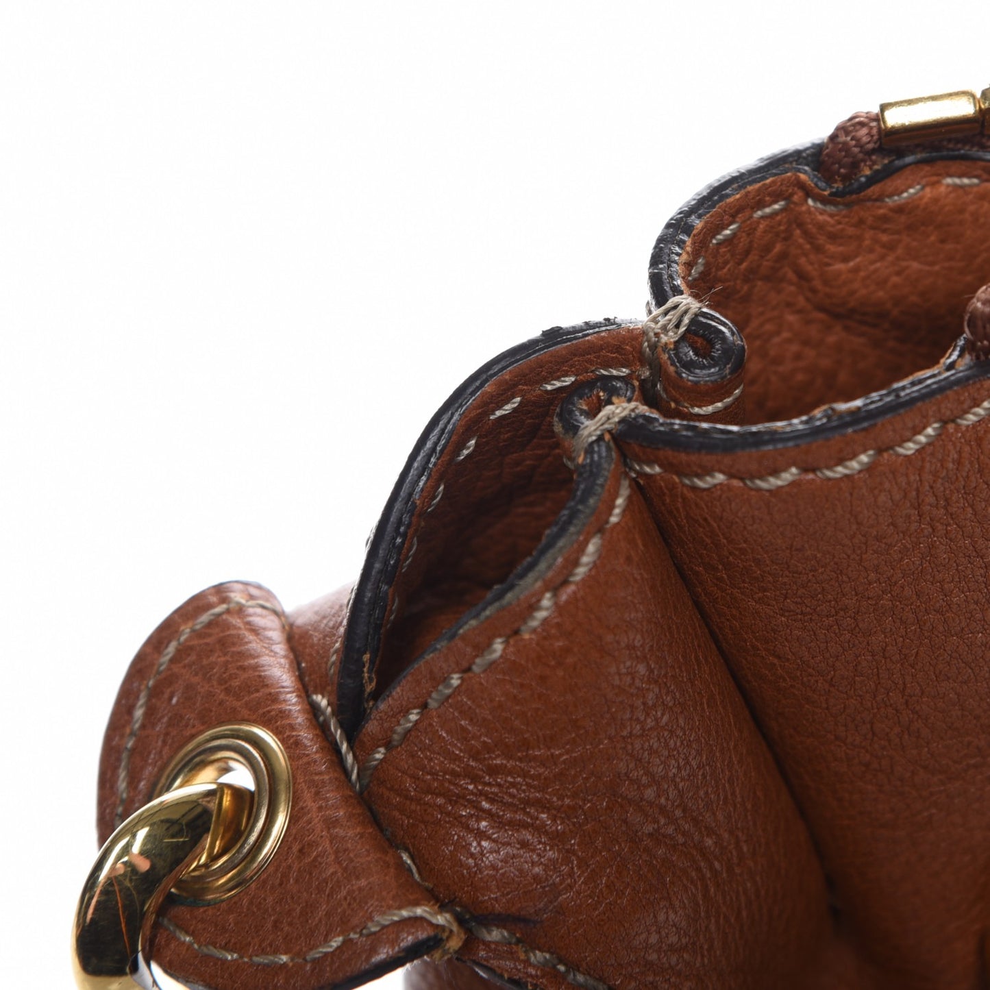 Calfskin Medium Marcie Nude Satchel Tobacco